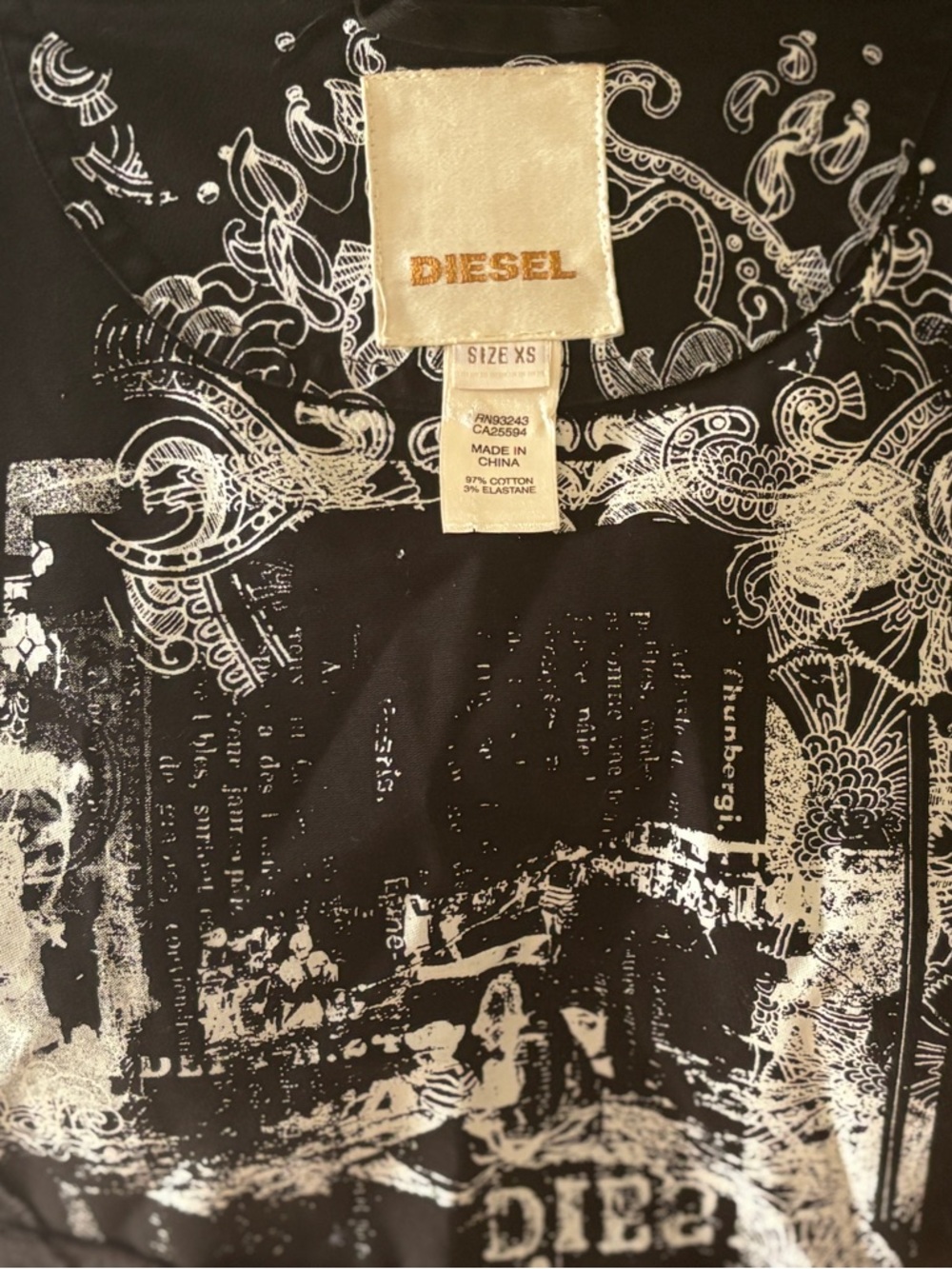 Rare Vintage Y2K Diesel Stretch Denim Mini Dress in XS - Picture 9 of 11